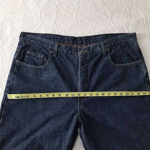 Member's Mark Flannel Lined Blue Jeans Heavy Denim Classic Med Wash Work 40/30 - Picture 7 of 12